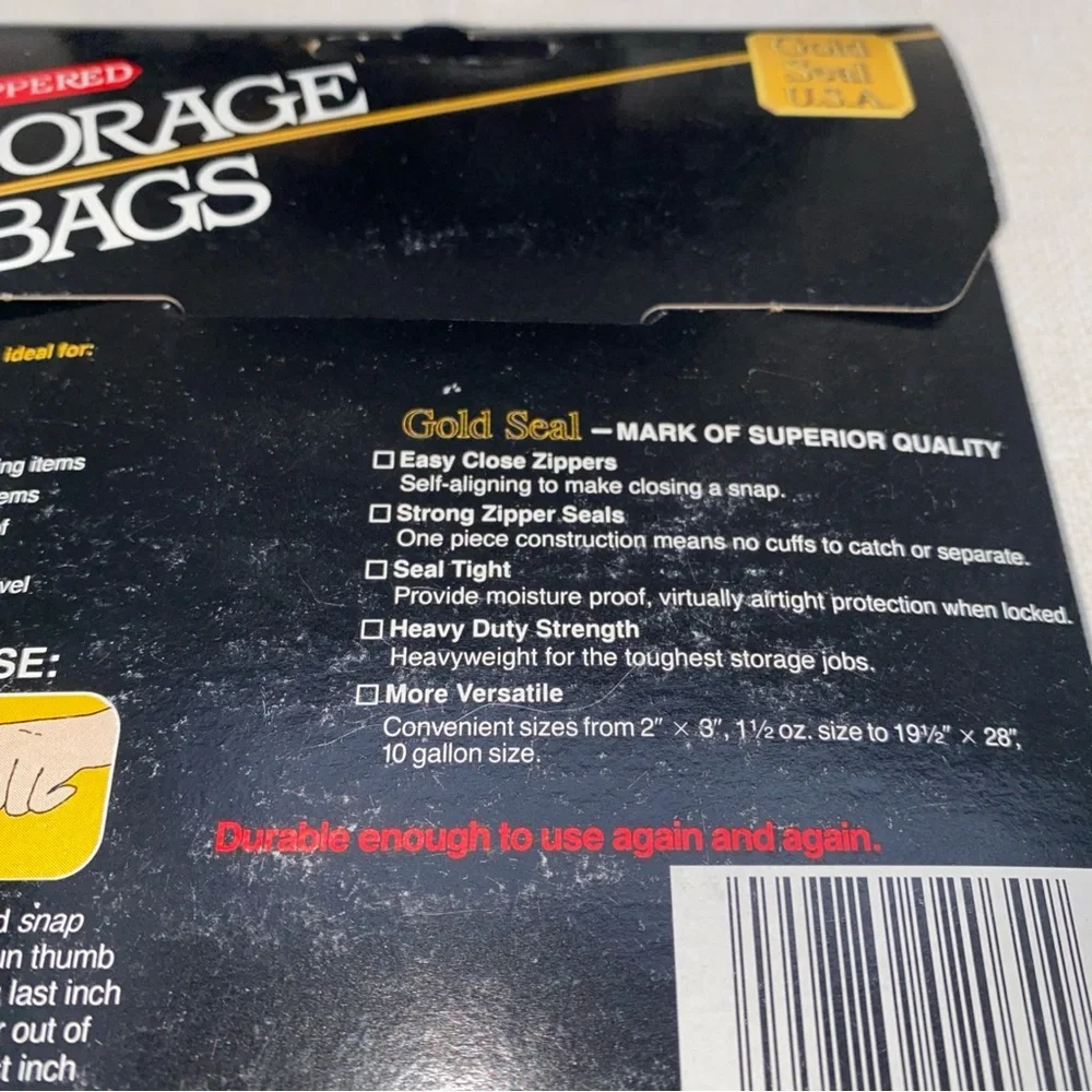 Millhiser Inc Richmond Virginia VTG  Zippered Plastic Bags Home Travel‎ Use